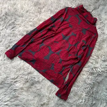 지아니로 주디체 터틀넥 울 티셔츠 올 패턴 레드 사이즈 36