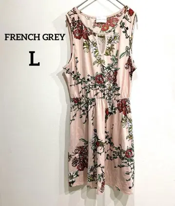 FRENCH GREY [L] 꽃무늬 슬리브리스 원피스 원피스