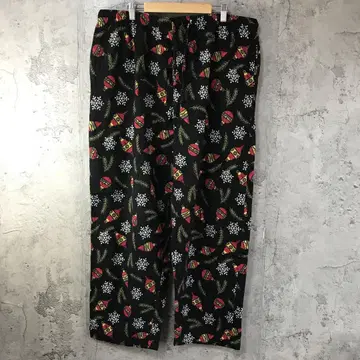 az305 구제 의류 패턴 팬츠 파자마 팬츠 블랙 90년대 Y2K