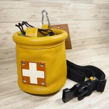 키노쇼 캔버스 정가 11000엔 웨스트 파우치 소가죽 라운드 백 카트 백