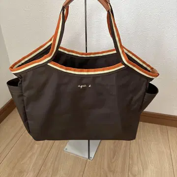 agnes b .VOYAGE 애니에스 베이 브라운 토트백