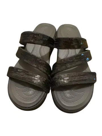 LierRie by crocs 블랙 스팽글 샌들