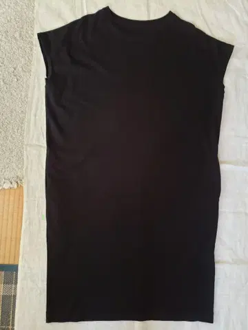 나카가와 마사시치 상점 면 원피스 블랙