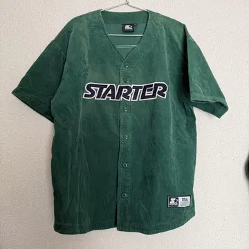 STARTER 그린 코듀로이 베이스볼 셔츠