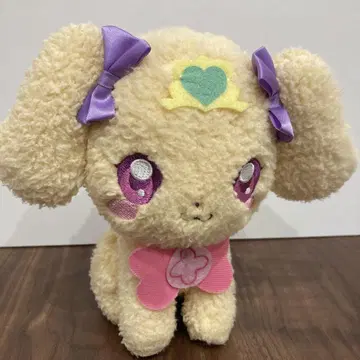 힐링 프리큐어] 앉은 라떼 봉제 인형 약 16cm