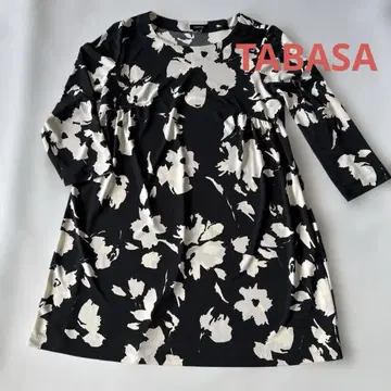 TABASA 꽃무늬 7부 소매 튜닉 32 M 사이즈
