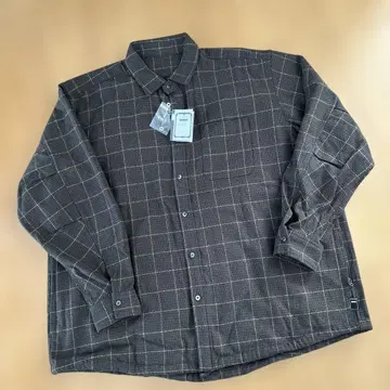 BROCHURE houyhnhnm 콜라보 다크 브라운 체크 셔츠