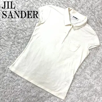 JIL SANDER 질 샌더 카라 부착 티셔츠 화이트 XL B890