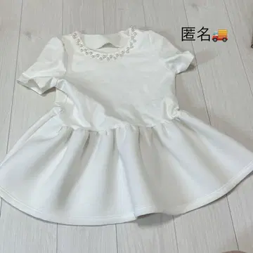 퍼프 슬리브 펄 귀여운 여름옷 여성용 상의 블라우스 탑