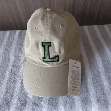 라코스테 베이지 캡 L 자수
