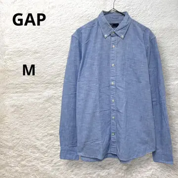 GAP 갭 남성용 긴팔 셔츠 코튼 100% 블루 M