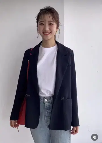 베이스먼트 자켓 S 사이즈 네이비 컬러