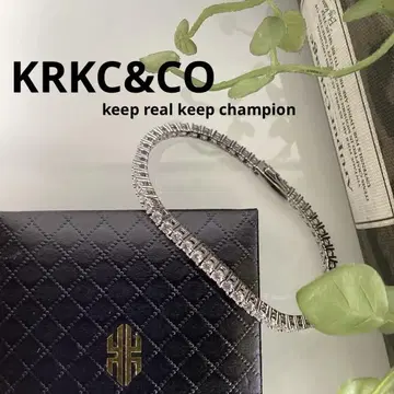 KRKC&CO 테니스 팔찌 지르코니아 금속 알레르기 방지