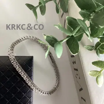 KRKC&CO 테니스 팔찌 지르코니아 금속 알레르기 방지