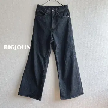 BIGJOHN 와이드 플레어 컷 청바지 m123