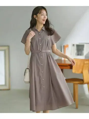 any sis [세탁 가능] 뷰티 플레어 셔츠 원피스