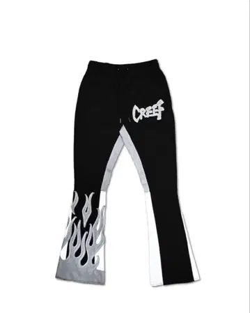 CREEP 플레어 팬츠 블랙/화이트