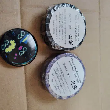 Cocco 가챠가챠 굿즈 마스킹 테이프 2종 홀로그램 배지