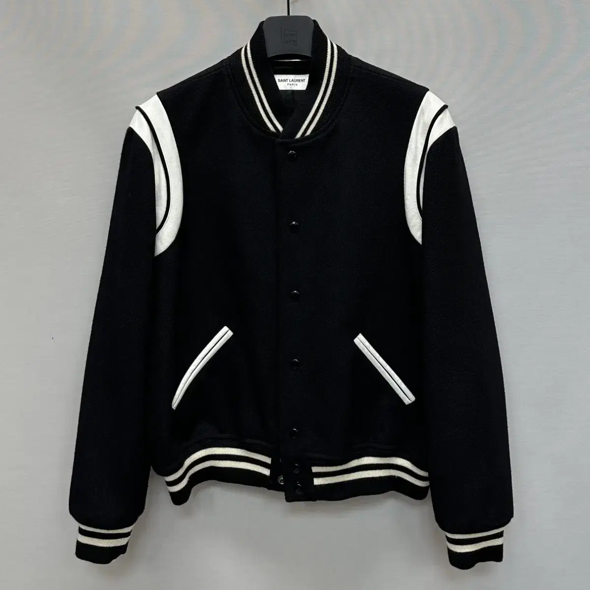 SAINT LAURENT | 생로랑 Saint Laurent Teddy Varsity Bomber