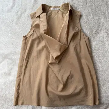 보르지 실크 혼방 셔츠 드레이프감 블라우스 베이지 투모로우랜드