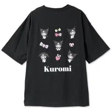 산리오 Sanrio 쿠로미 Kuromi 캐릭터 티셔츠 블랙 M