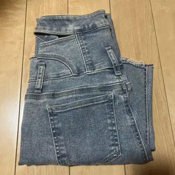 EMODA 에모다 사이드 오픈 하이 웨스트 플레어 청바지