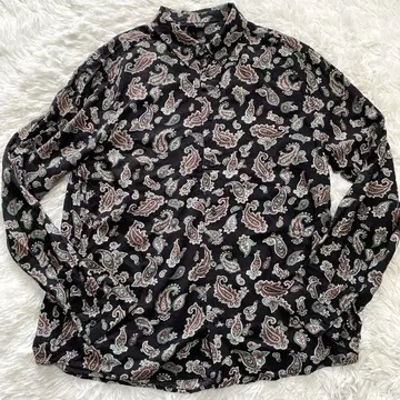 H&M 올 패턴 셔츠 긴팔 페이즐리 레이온