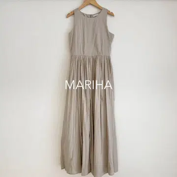 MARIHA 슬리브리스 롱 원피스 핑크 베이지 사이즈 38