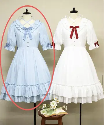 amavel Frilly Ribbon 코튼 원피스