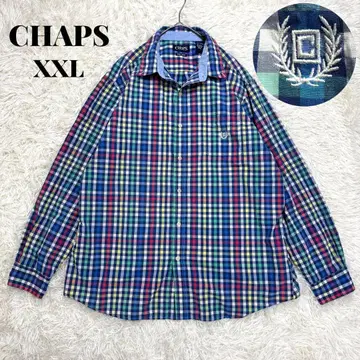 랄프 로렌 마드라스 체크 긴팔 버튼 다운 셔츠 빅 사이즈 2XL
