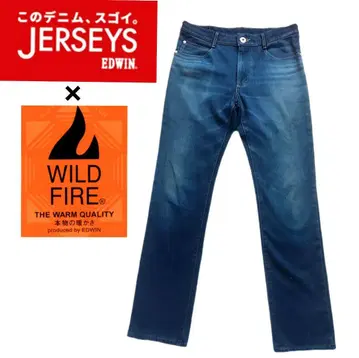 EDWIN JERSEYS WILD FIRE 데님 M 방풍 사양 일본제