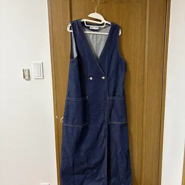 자라 점퍼 스커트 데님 원피스