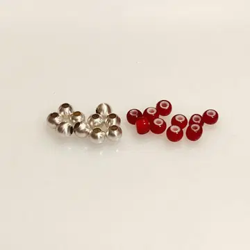 TADY&KING SV 중공 비즈 10개 화이트 부품 10개 빨간색 비즈