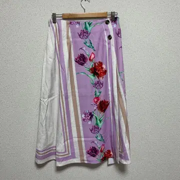 felan 플라워 Flower 빅 사이즈 롱 스커트 셀럽 럭셔리