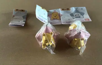 디즈니 캡슐 토이 2개 세트 별 마스코트 참 곰돌이 푸