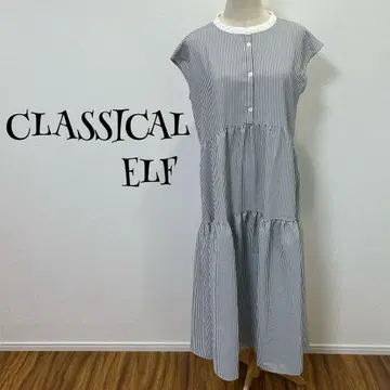 CLASSICAL ELF /M/ 화이트, 그레이/슬리브리스/원피스/롱