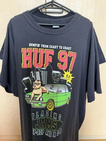 HUF 티셔츠 XL 블랙