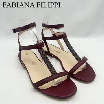 FABIANA FILIPPI 샌들 모니레 가죽 보르도 고급