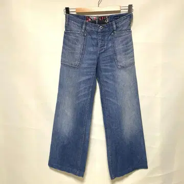 Ralph Lauren 배기 팬츠 데님 사이즈 7 데미지 진