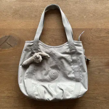 Kipling 그레이 숄더백 봉제 인형 포함