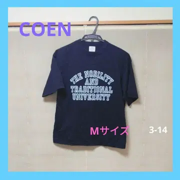COEN 남성용 블랙 프린트 티셔츠 M 사이즈