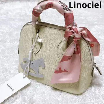 Linociel 미니 핸드백 숄더백 2wa 화이트 스카프