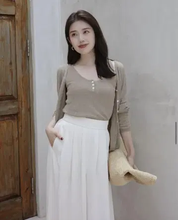 아뉴아스 Italy Linen 베이직 니트 가디건