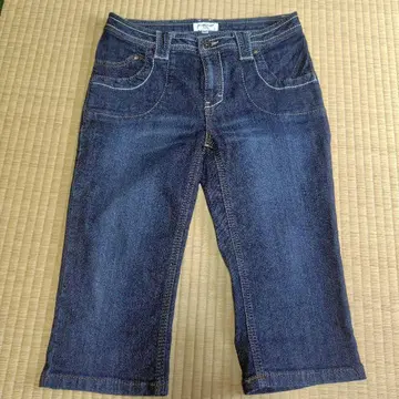 mariedaire bis 스트레이트 데님 다크 블루 64 숏 기장