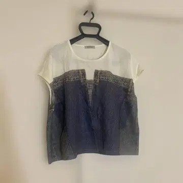 새상품 Cepica 반팔 데님 티셔츠