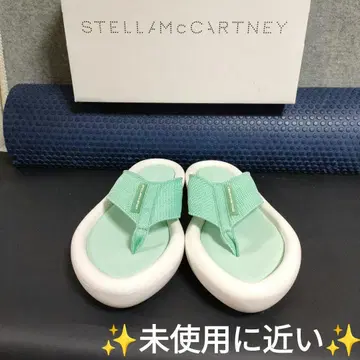 38 사이즈 24.5cm 스텔라 맥카트니 에어 슬라이드 샌들 그린 그린