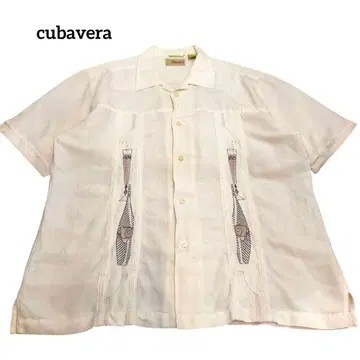 구제 의류 cubavera 반팔 셔츠 린넨 셔츠 쿠바 오픈 카라