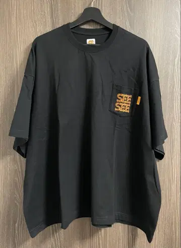 SUPER BIG FLAT SS POCKET TEE M 사이즈 BLACK