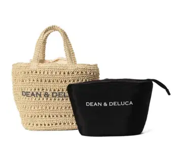 새상품 DEAN&DELUCA 빔즈 크로셰 바스켓 백 S 내추럴