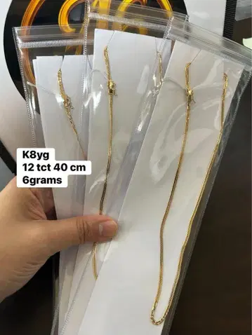 K8yg 12면 컷 목걸이 40cm 6g